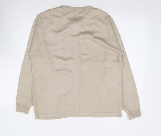 Womens UK Size L Akal Collection Beige Cardigan Jumper