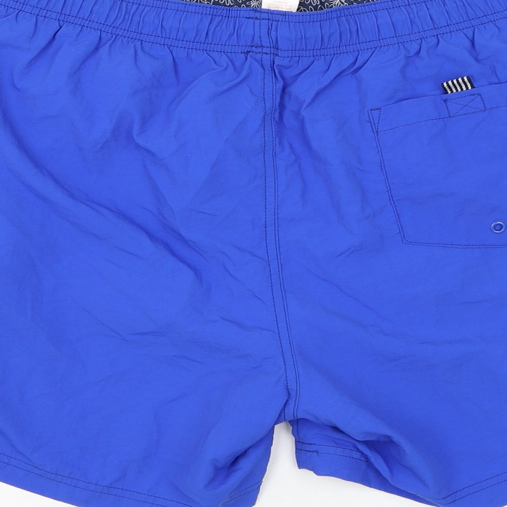 F&F Mens Blue Nylon Sweat Shorts Size XL L6 in Regular Drawstring - Swimwear