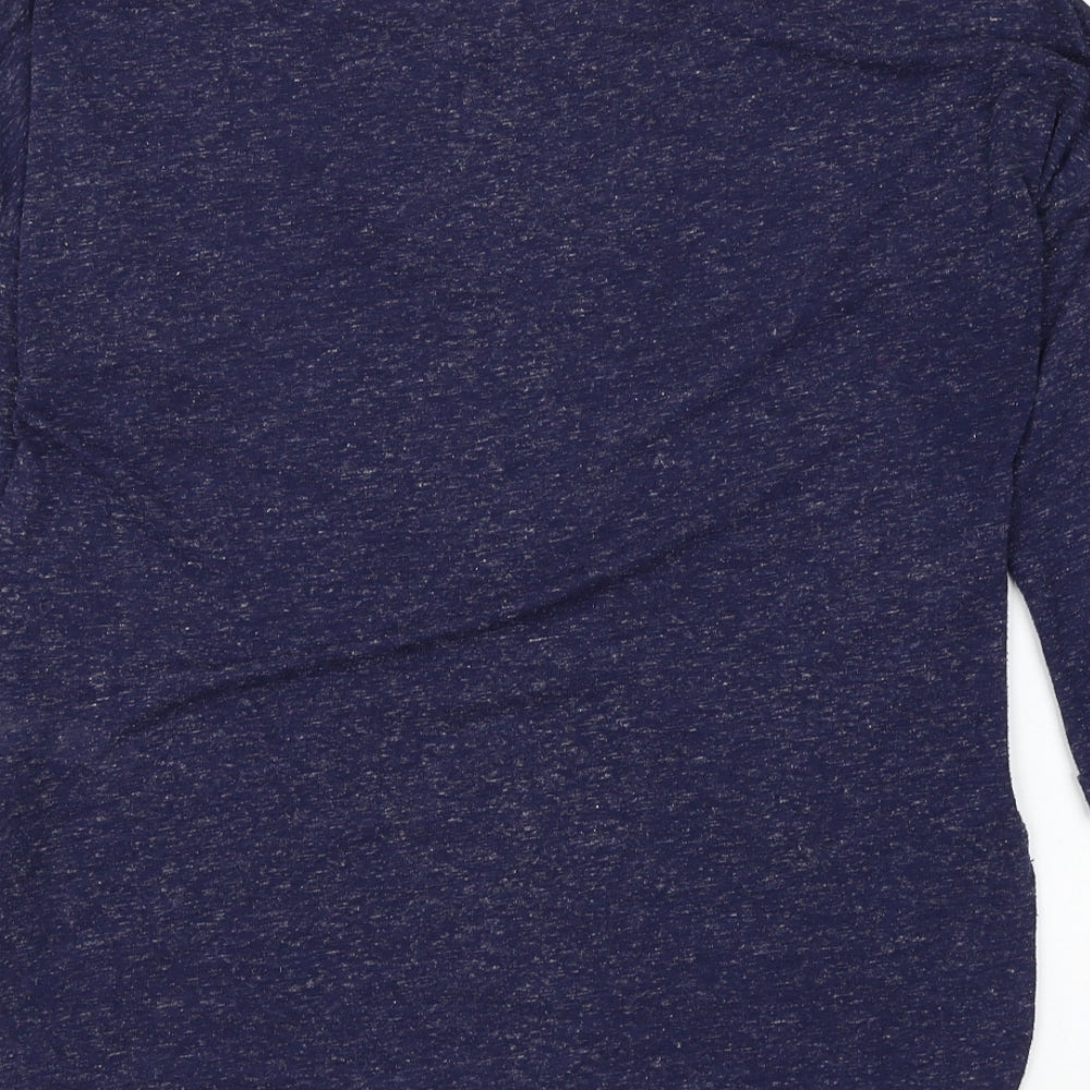 F&F Womens Blue Round Neck Polyester Pullover Jumper Size 12