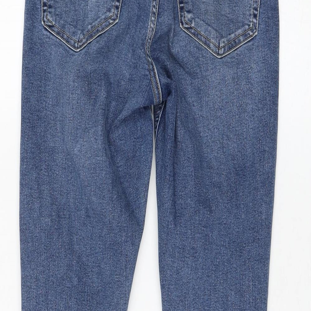 Topshop Womens Blue Cotton Skinny Jeans Size 28 in L30 in Regular Zip