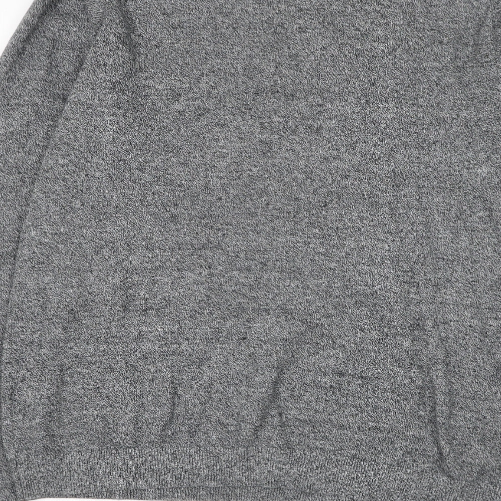 Topman Mens Grey Round Neck Cotton Pullover Jumper Size S