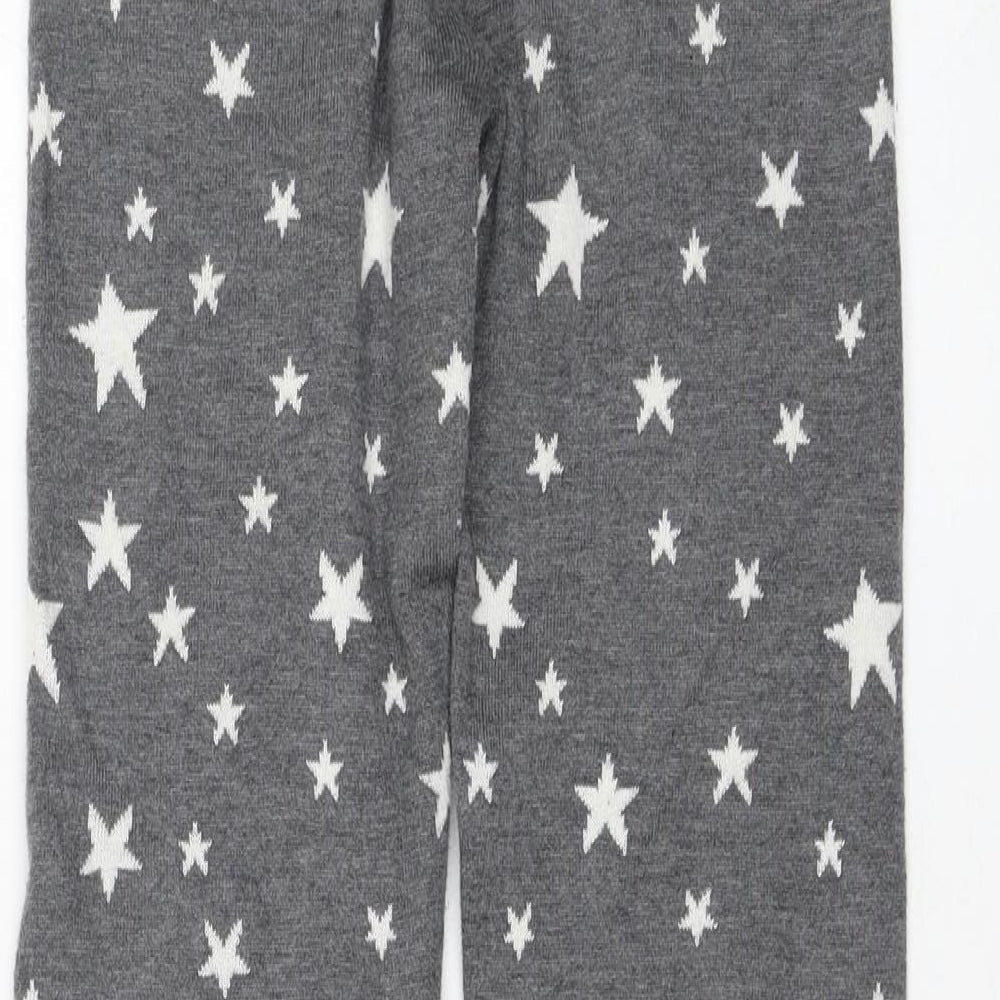 Brotes Girls Grey Polyester Jogger Trousers Size 14 Years Regular Pullover - Star, Leggings