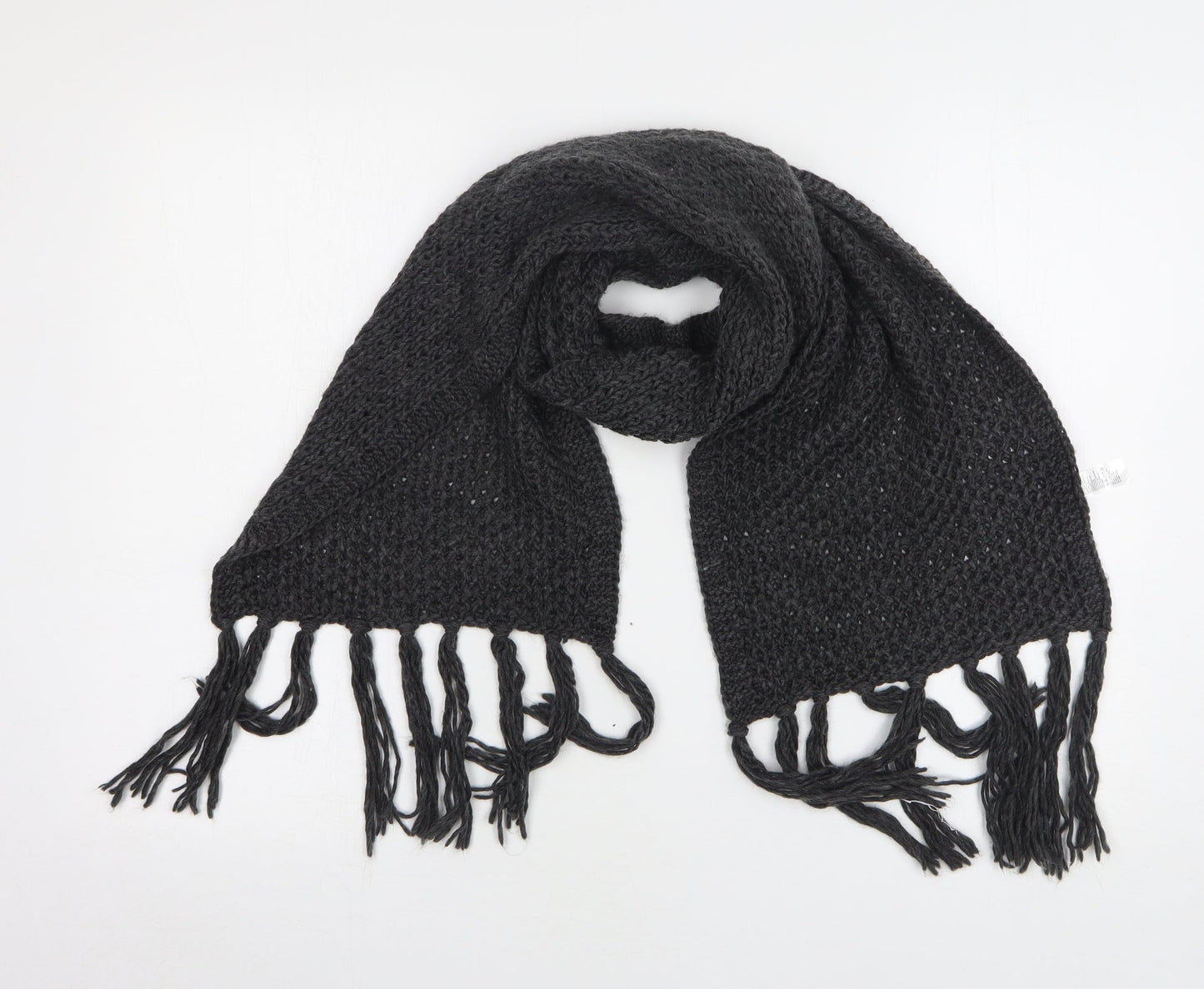 Preworn Womens Grey Acrylic Scarf