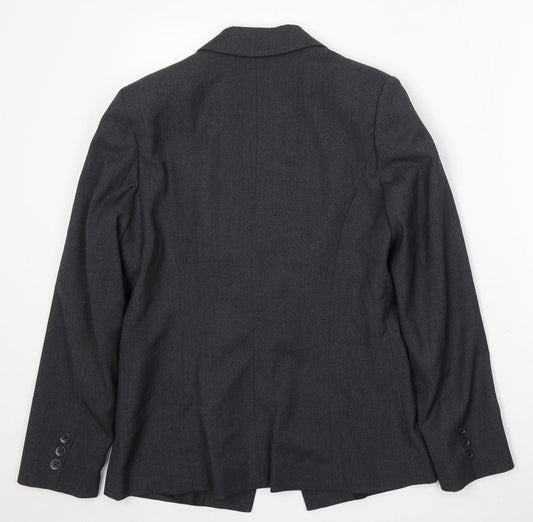 Papaya Womens Grey Polyester Jacket Suit Size 10