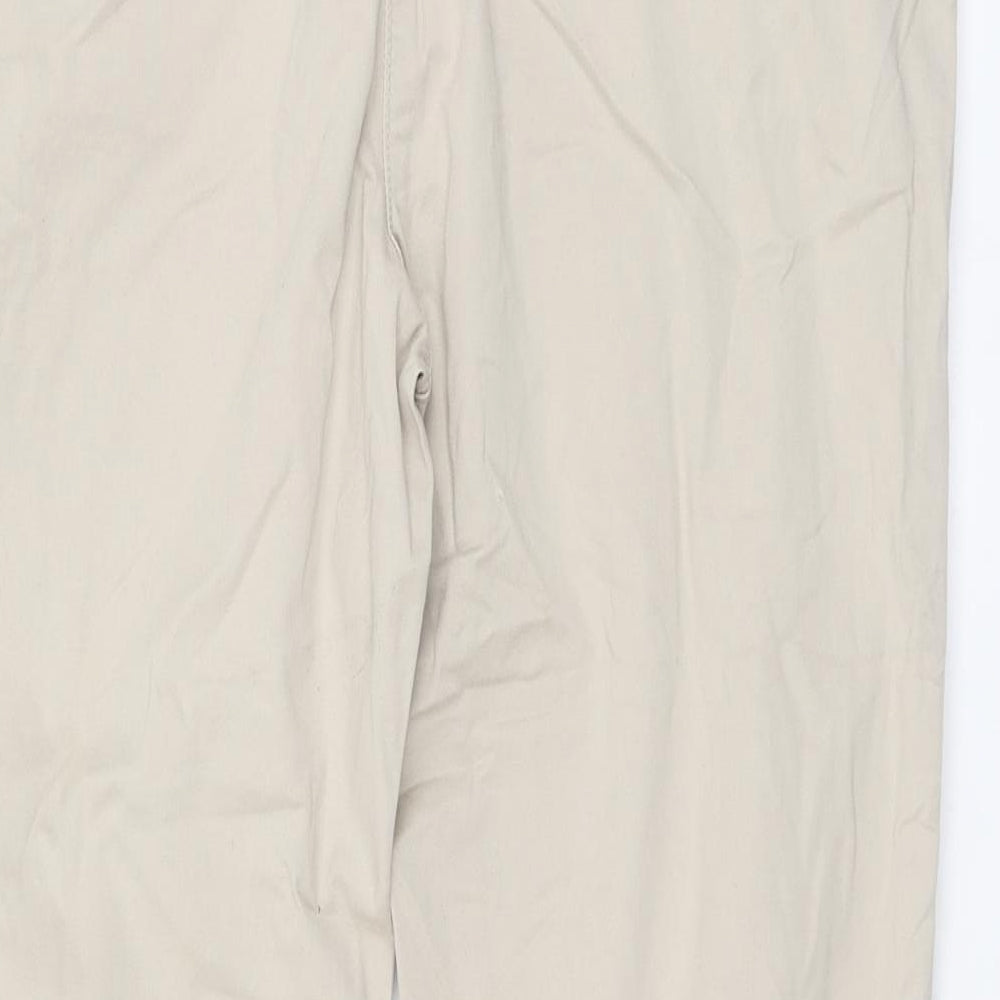 We Love Chelsea Womens Beige Cotton Chino Trousers Size 28 L28 in Regular