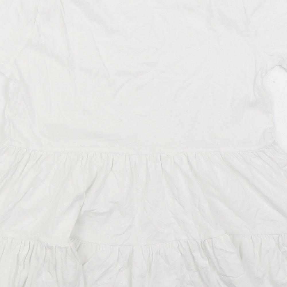 Womens UK Size 6 New Look White Basic Blouse
