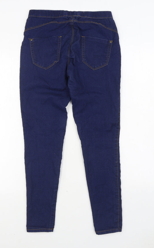 Denim & Co. Womens Blue Cotton Jegging Jeans Size 8 L28 in Regular
