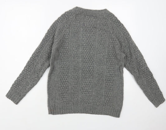 Womens UK Size S FOREVER 21 Grey Pullover Jumper