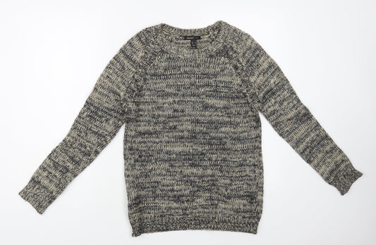 Womens UK Size S Mango Grey Pullover Jumper