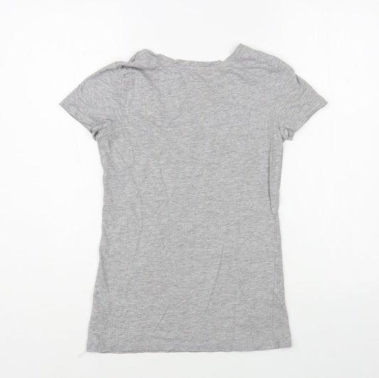 Womens UK Size 8 Dunnes Stores Grey Basic T-Shirt