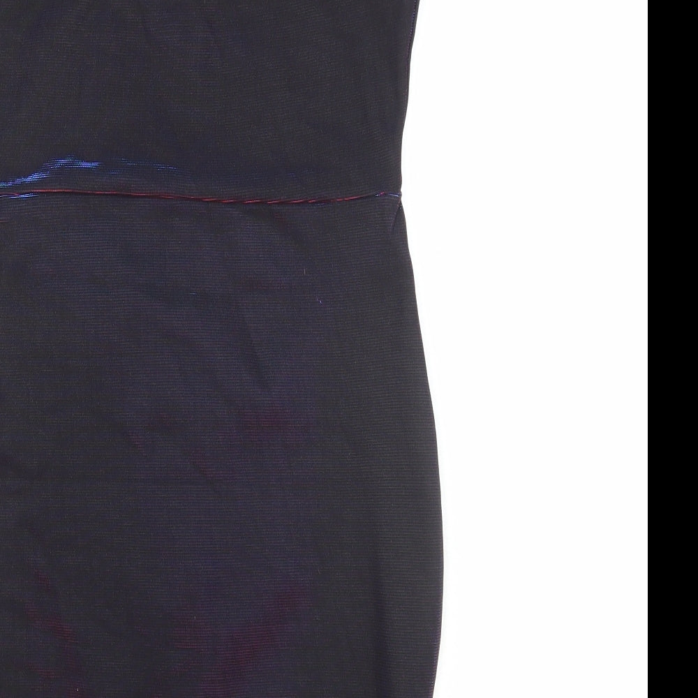 SheIn Womens Blue Polyester Bodycon Size S V-Neck