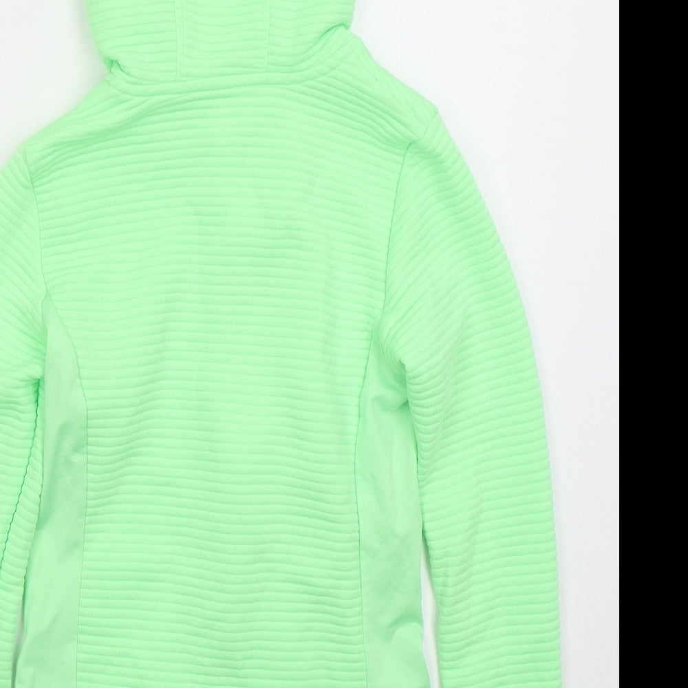 Dunnes Girls Green Polyester Full Zip Hoodie Size 9-10 Years Zip