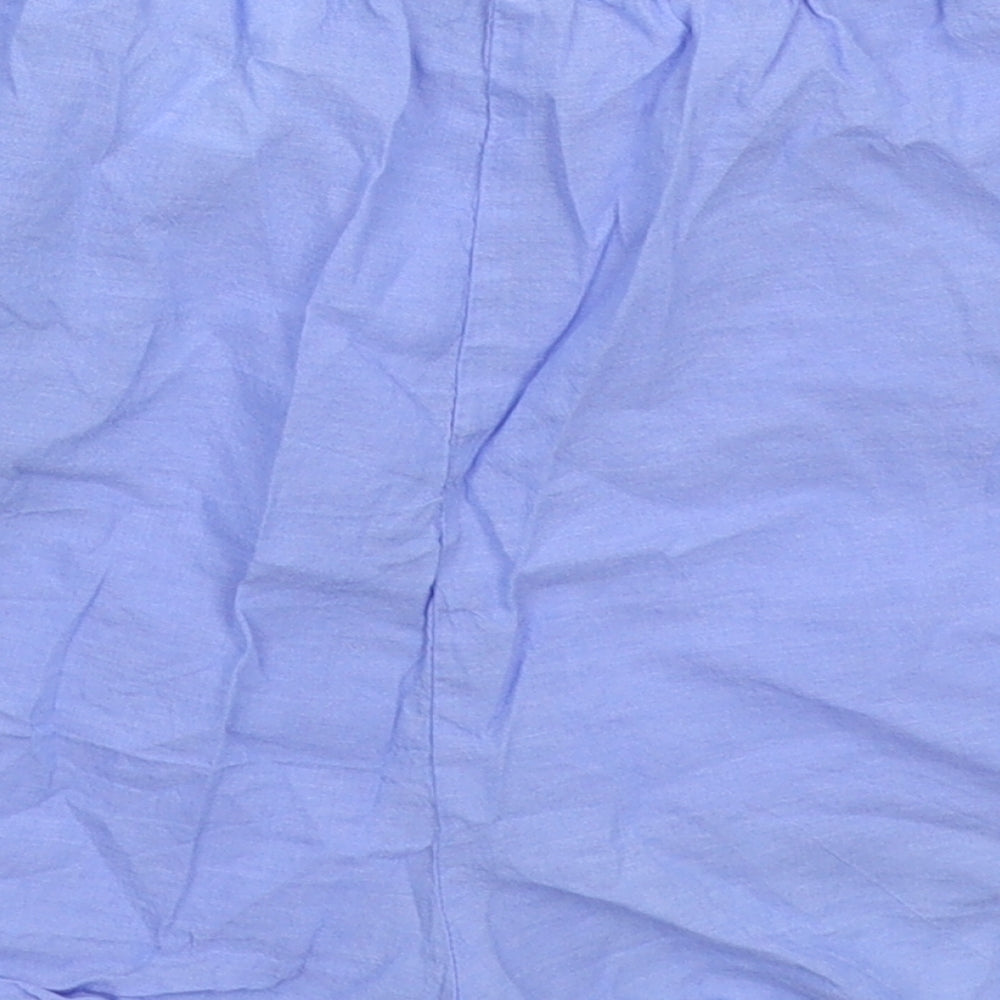 F&M Girls Blue Cotton Mom Shorts Size 13-14 Years Regular