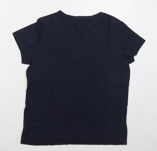 Womens UK Size 6 Jack Wills Blue Basic T-Shirt