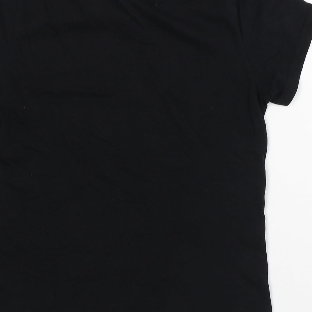Primark Boys Black Cotton Basic T-Shirt Size 9-10 Years Crew Neck - Floss like a boss