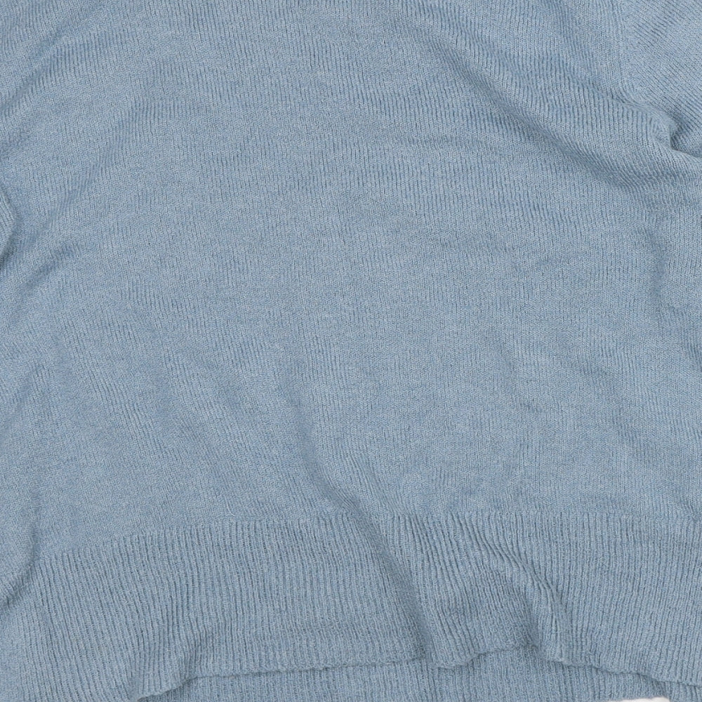 Oasis Mens Blue Round Neck Polyester Pullover Jumper Size XL
