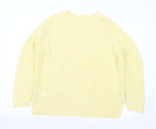 Womens UK Size L b.young Yellow Pullover Jumper