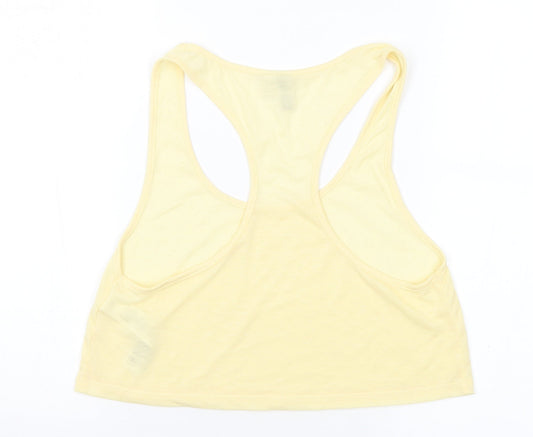 Womens UK Size 6 ASOS Yellow Cropped Tank