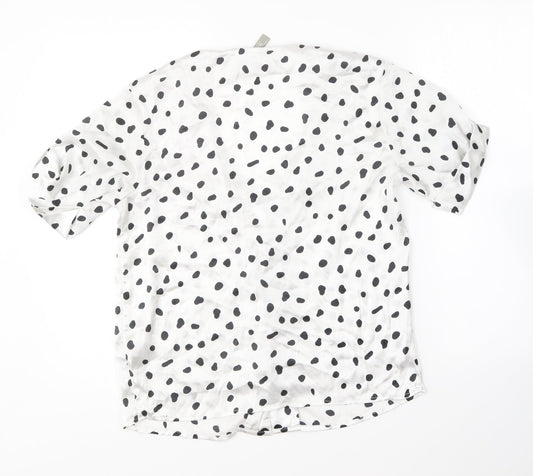Womens UK Size 6 ASOS White Basic Button-Up