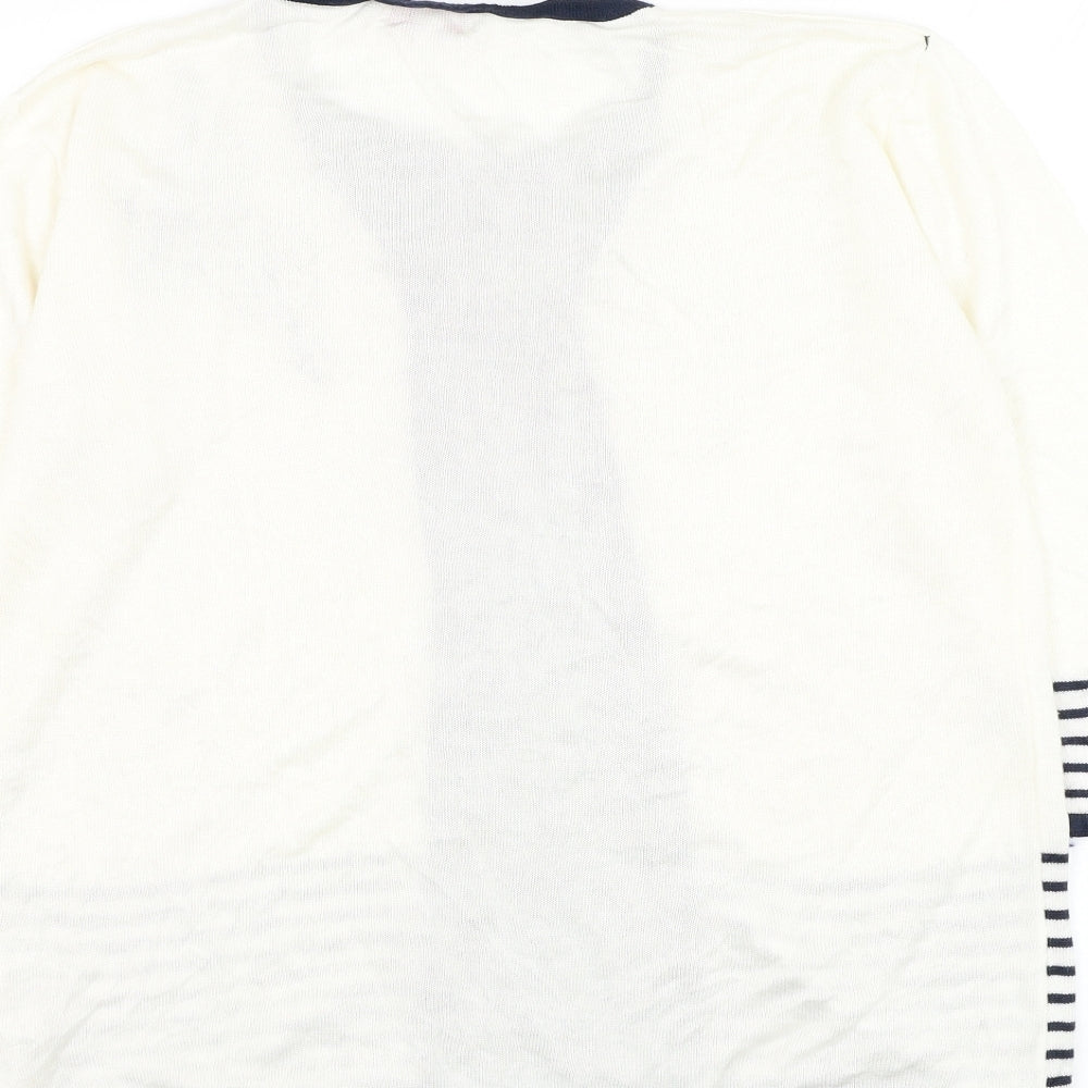 Womens UK Size L Reflect White Pullover Jumper
