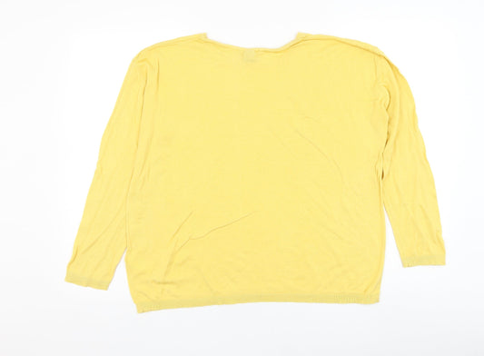 Womens UK Size M H&M Yellow Pullover Jumper