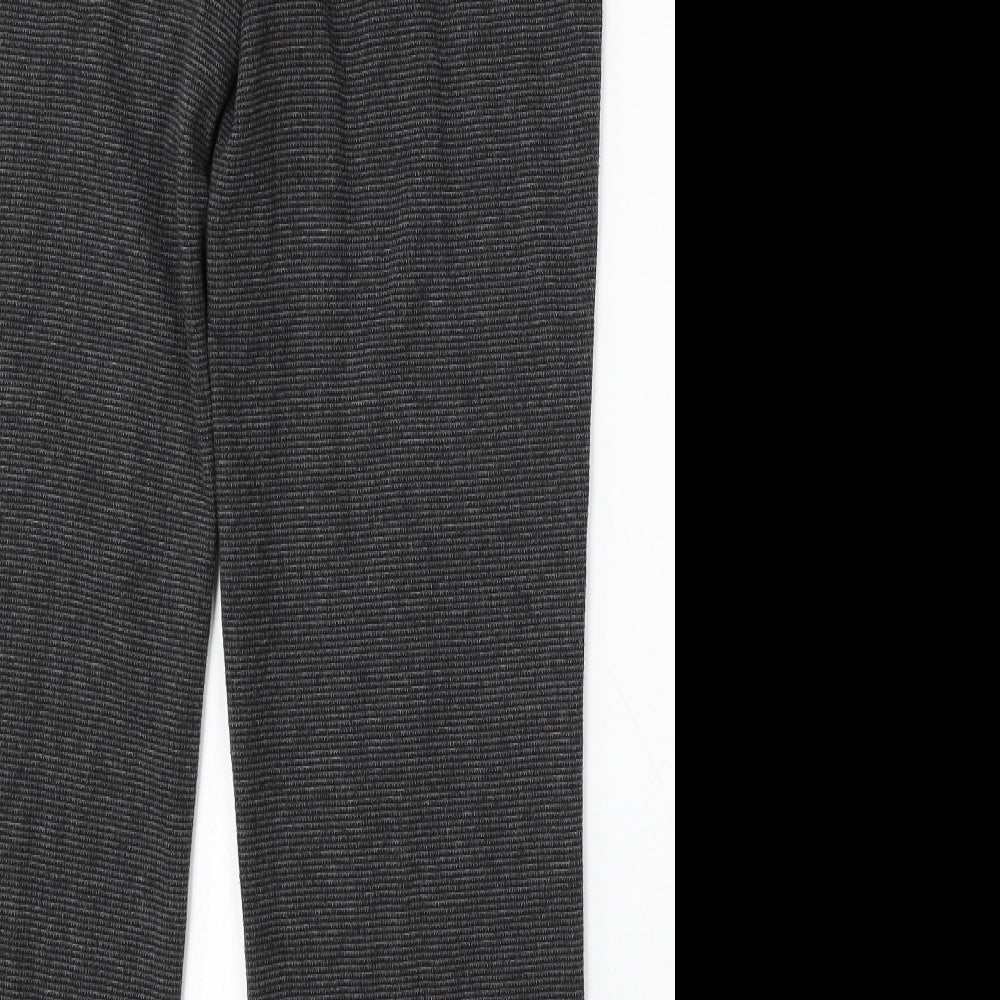 Classic Womens Grey Polyester Trousers Size 14 L29 in Regular