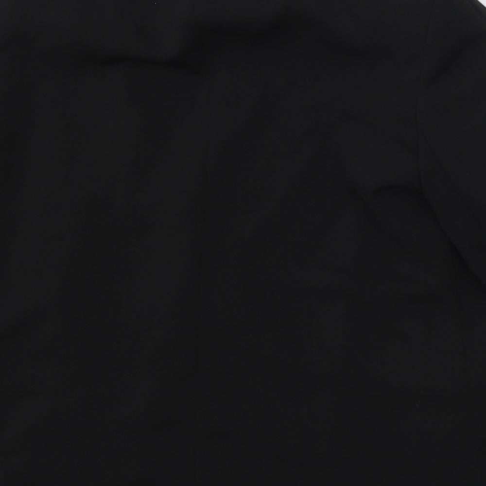 TU Womens Black Polyester Jacket Blazer Size 8