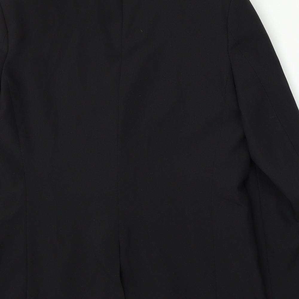 George Mens Black Polyester Jacket Suit Size 42