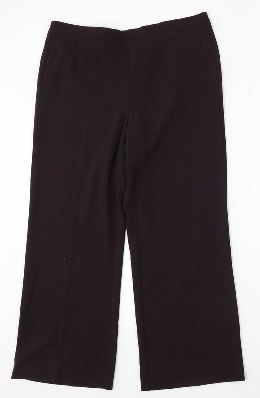 Womens UK Size 14 BHS Regular Fit Purple Trousers