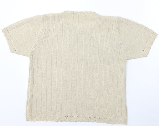Womens UK Size 10 Berkertex Beige Pullover Jumper