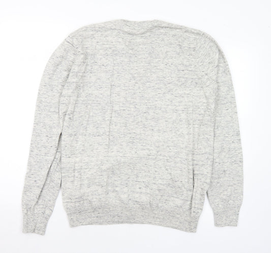 Womens UK Size L Cedar Wood State Grey Pullover Jumper