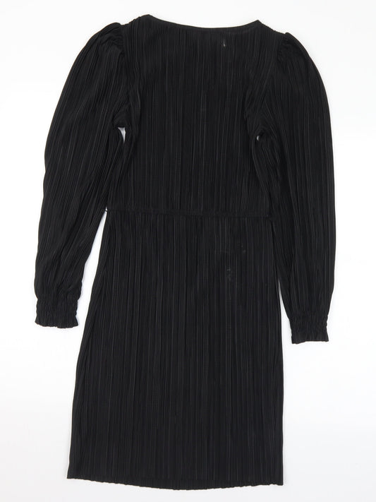 Matalan Womens Black Polyester Sheath Size 8 Round Neck