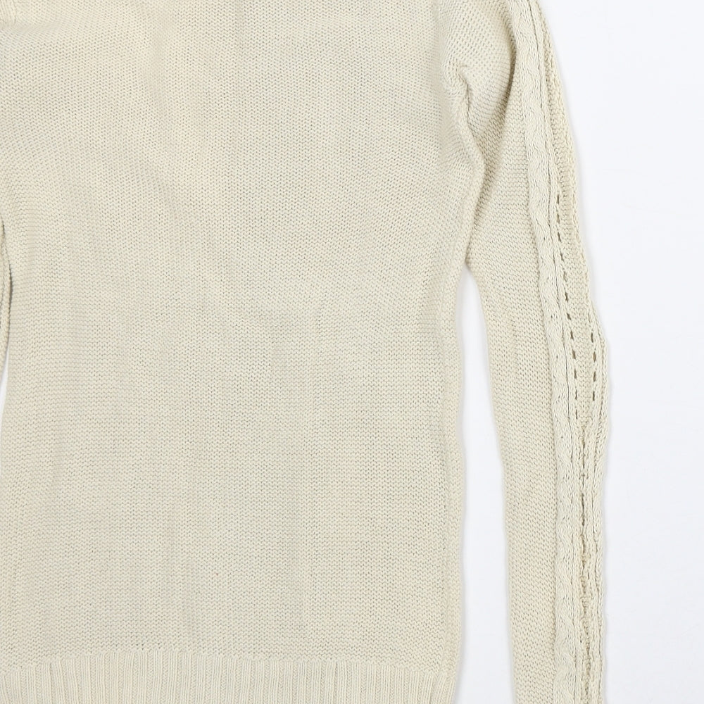 Womens UK Size S Astradivarius Beige Pullover Jumper