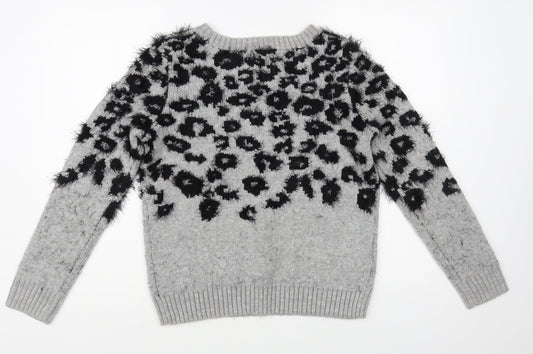 Womens UK Size 8 Marks and Spencer Grey Pullover Jumper