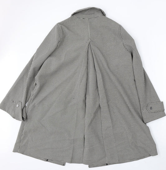 H&M Womens Multicoloured Houndstooth Jacket Size 6 Snap