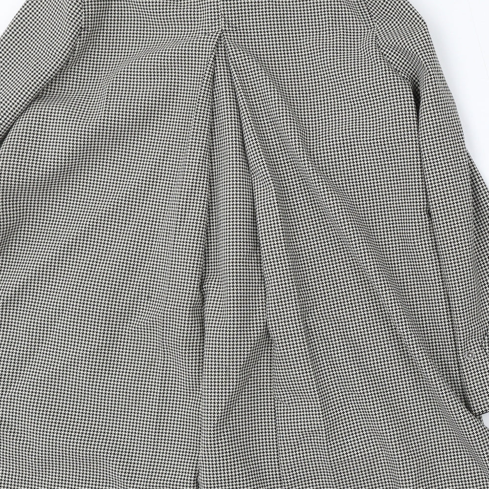 H&M Womens Multicoloured Houndstooth Jacket Size 6 Snap