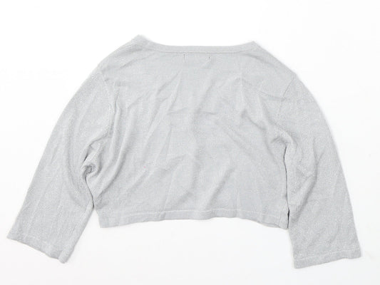 Womens UK Size M VILA Silver Cardigan Jumper