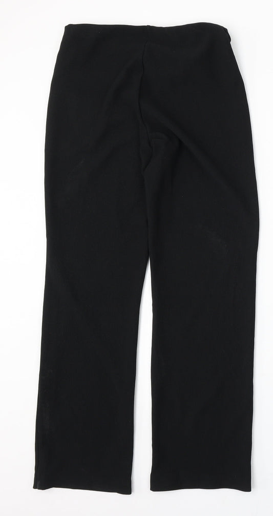Womens UK Size 10 Mia Moda Regular Fit Black Trousers