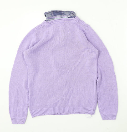 Womens UK Size 10 Isle Essentials Purple Pullover Jumper