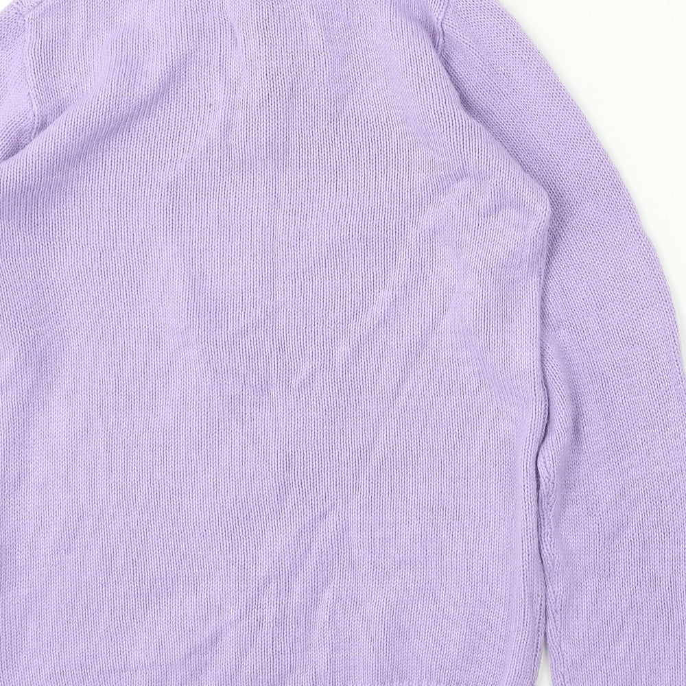 Womens UK Size 10 Isle Essentials Purple Pullover Jumper