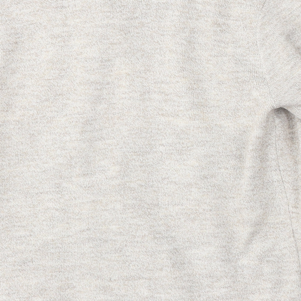 Glimpse Womens Beige V-Neck Acrylic Cardigan Jumper Size S