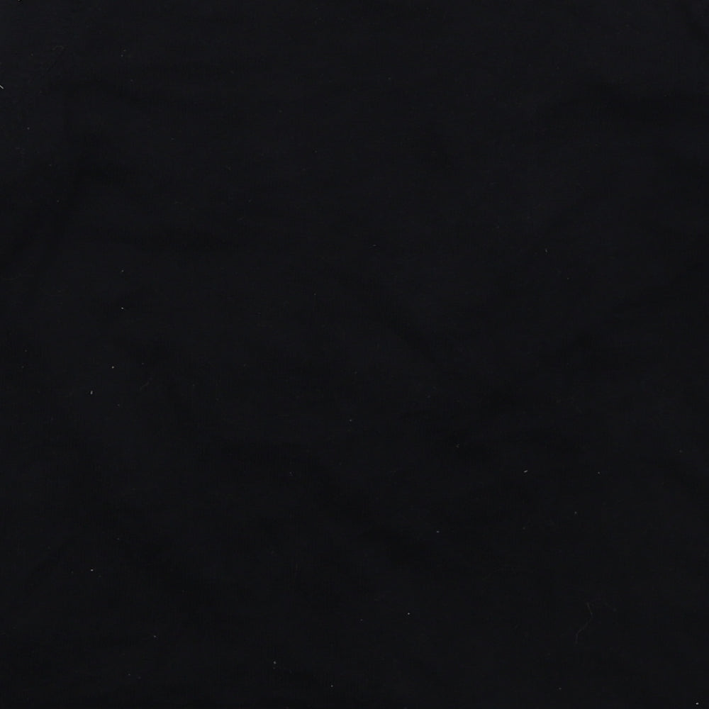 Marks and Spencer Girls Black V-Neck Cotton Cape Jumper Size 11-12 Years Button