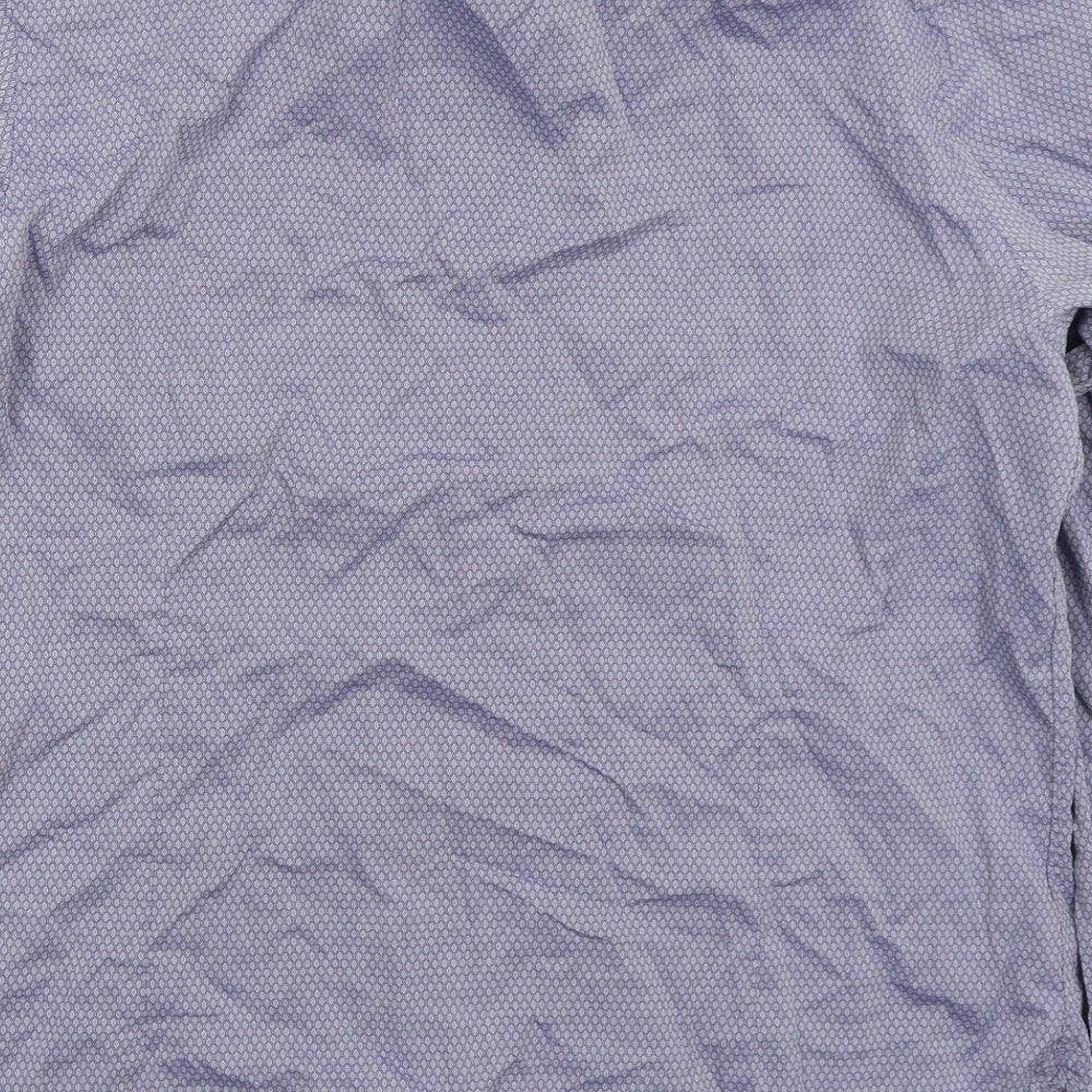 Mens UK Collar Size 16.5 Hammond & Co Smart Blue Dress Shirt