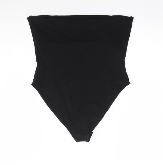 Womens UK Size M Topshop One-Piece Black Bodysuit