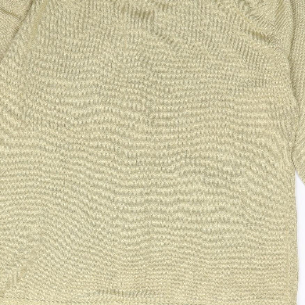 Womens UK Size S Preworn Gold Cardigan Jumper