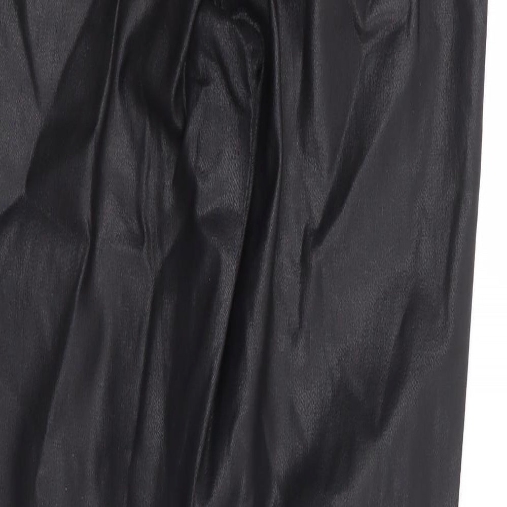Urban Jeans Womens Black Cotton Trousers Size S L28 in Regular Zip