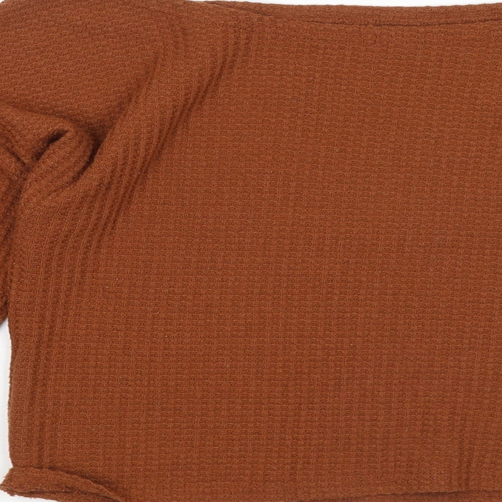 Womens UK Size M Preworn Brown Pullover Jumper