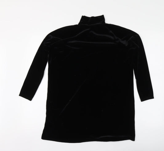 Womens UK Size 6 Missguided Black Basic Blouse