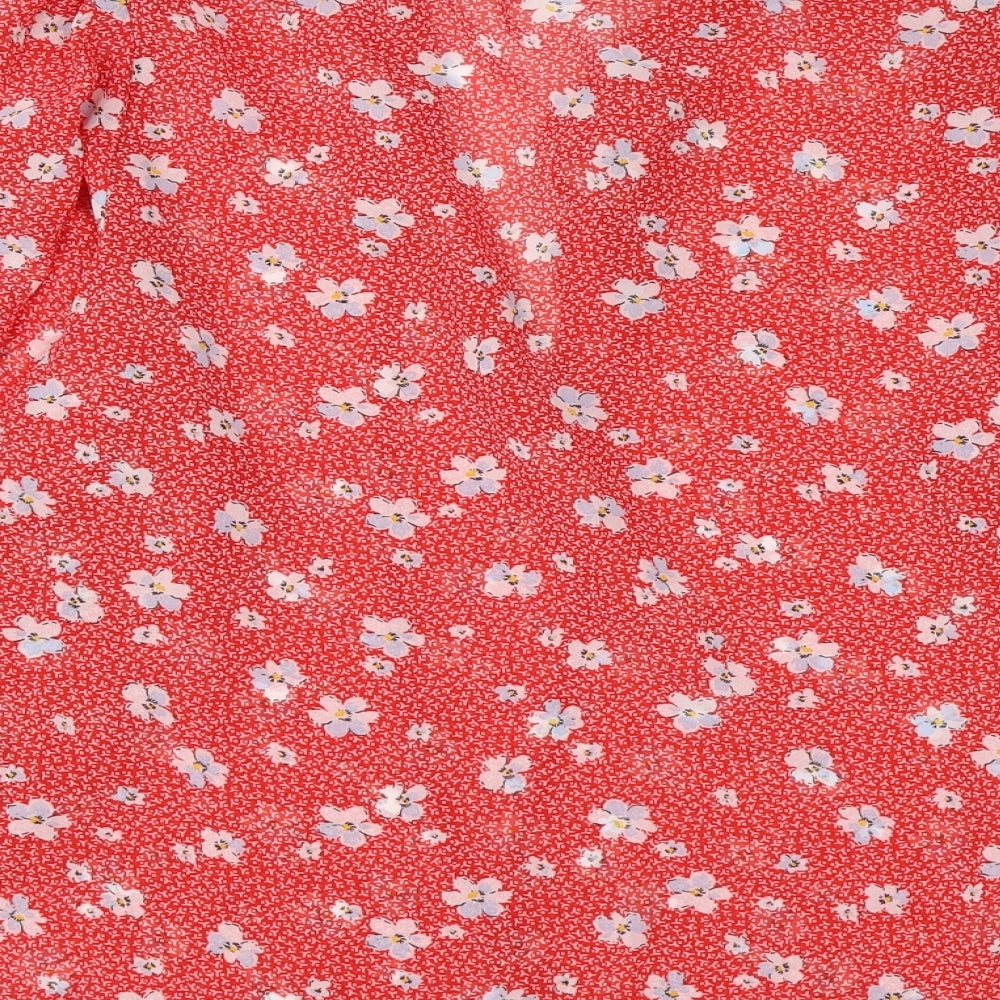 Womens UK Size L Only Red Basic Blouse