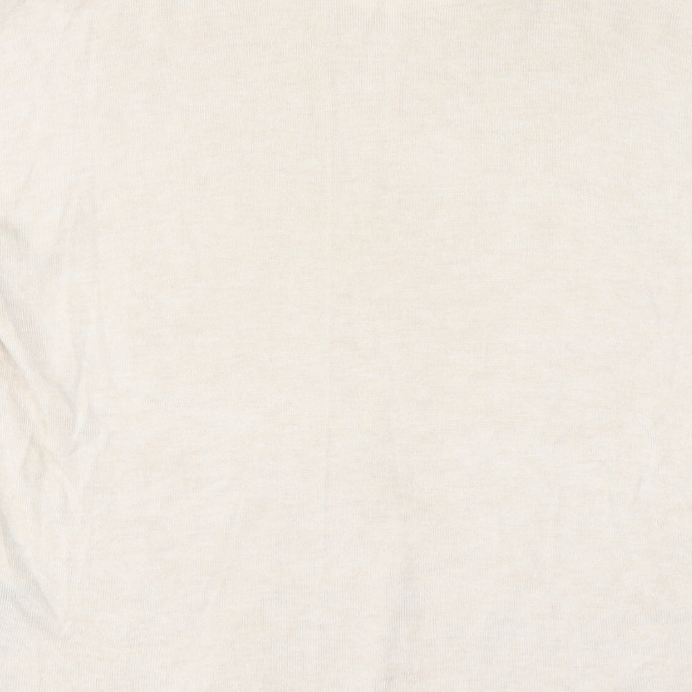 Womens UK Size 10 Warehouse Beige Basic Blouse